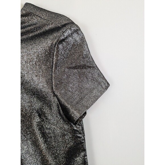 J. MCLAUGHLIN $228 James Cap Sleeve Crew Neck Metallic Dress Sz XS Party - Picture 6 of 8
